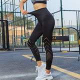 Women Yoga Pants Sportswear Stretchy Fitness Gym Leggings Run Seamless Sports Leggings Gym High Waist Compression Pants