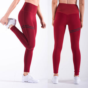 YHWW Leggings,Seamless Leggings Women High Waist Yoga Pants Gym Leggings  Workout Tights Stretchy Fitness Sportswear M red