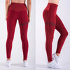 Women Sports Yoga Pants Workout Gym Fitness Athletic Sport Leggings Running Pants Women Stretchy Gym Jogging Tights Black Red